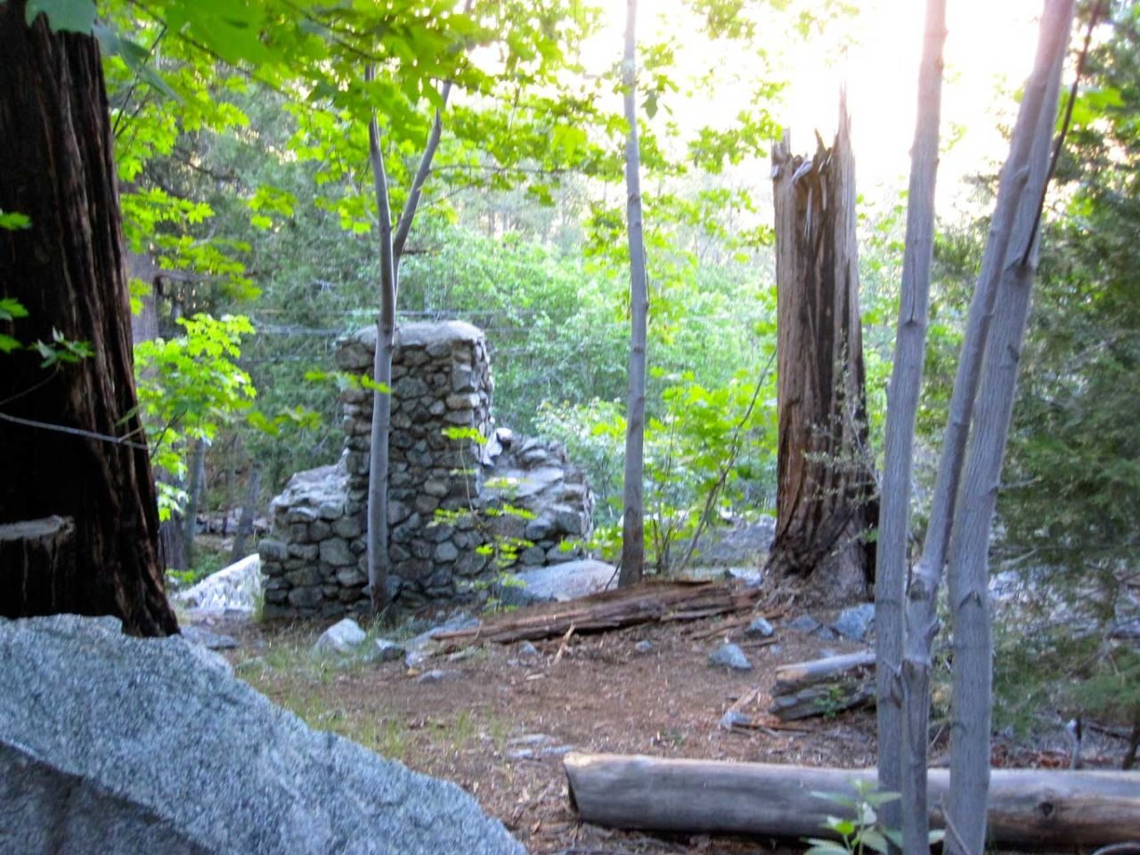 You see many cabins in Icehouse Canyon. Some victims of fires and floods over the decades.