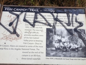 Sadly, many of the informational signs have been vandalized