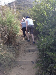 Steep climb up Burbank Peak