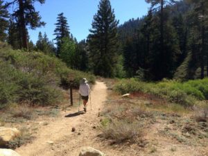 Heading down the Burkhart Trail