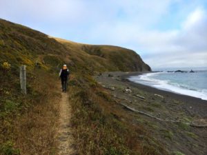 Joan on the Lost Coast Trail