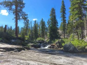 We took a break next to a scenic cascade on Illilouette Creek.