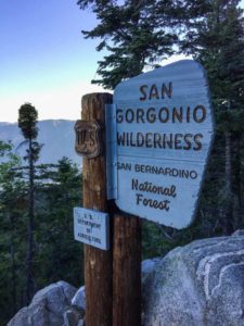 Entering the San Gorgonio Wilderness