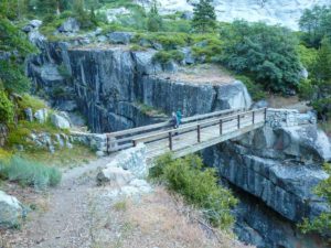 Crossing Lone Pine Creek on the High Sierra Trail