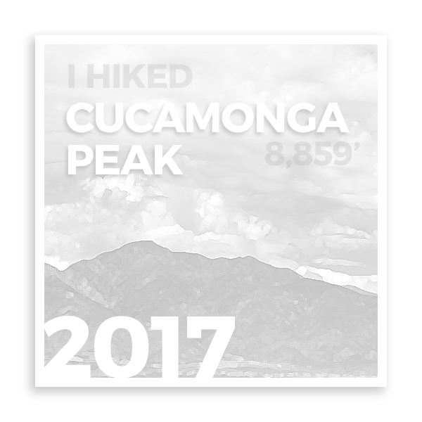 2017 CUCAMONGA PEAK 2017 CUCAMONGA PEAK