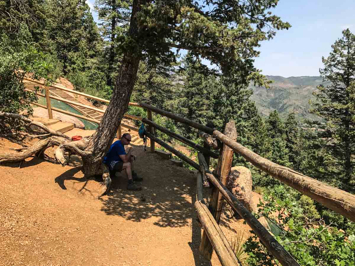 Halfway point on the Manitou Incline