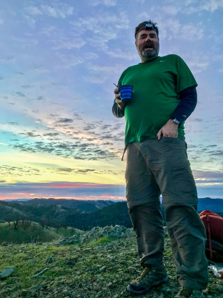 Coffee on the summit of Rose Peak