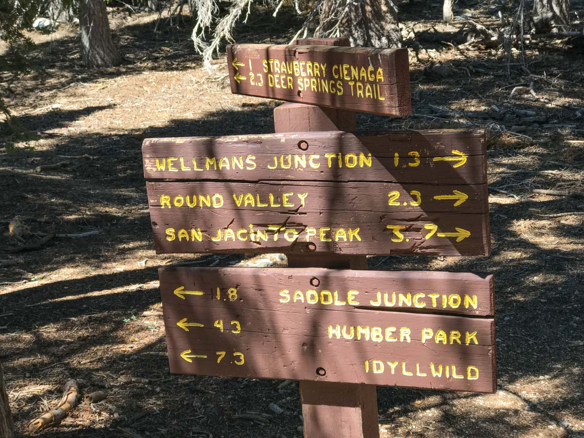 Junction where you leave the PCT