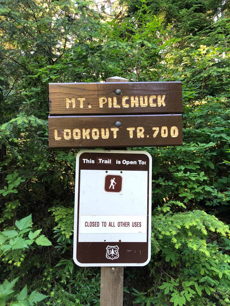 Official Mt Pilchuck trail sign