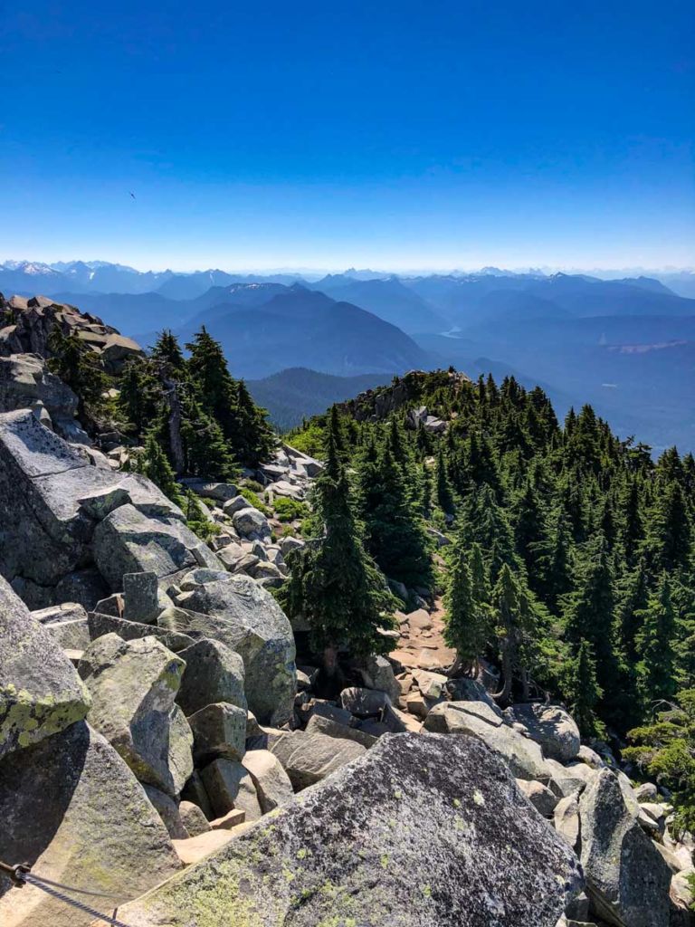 Looking down the Trail on Mt Pilchuck