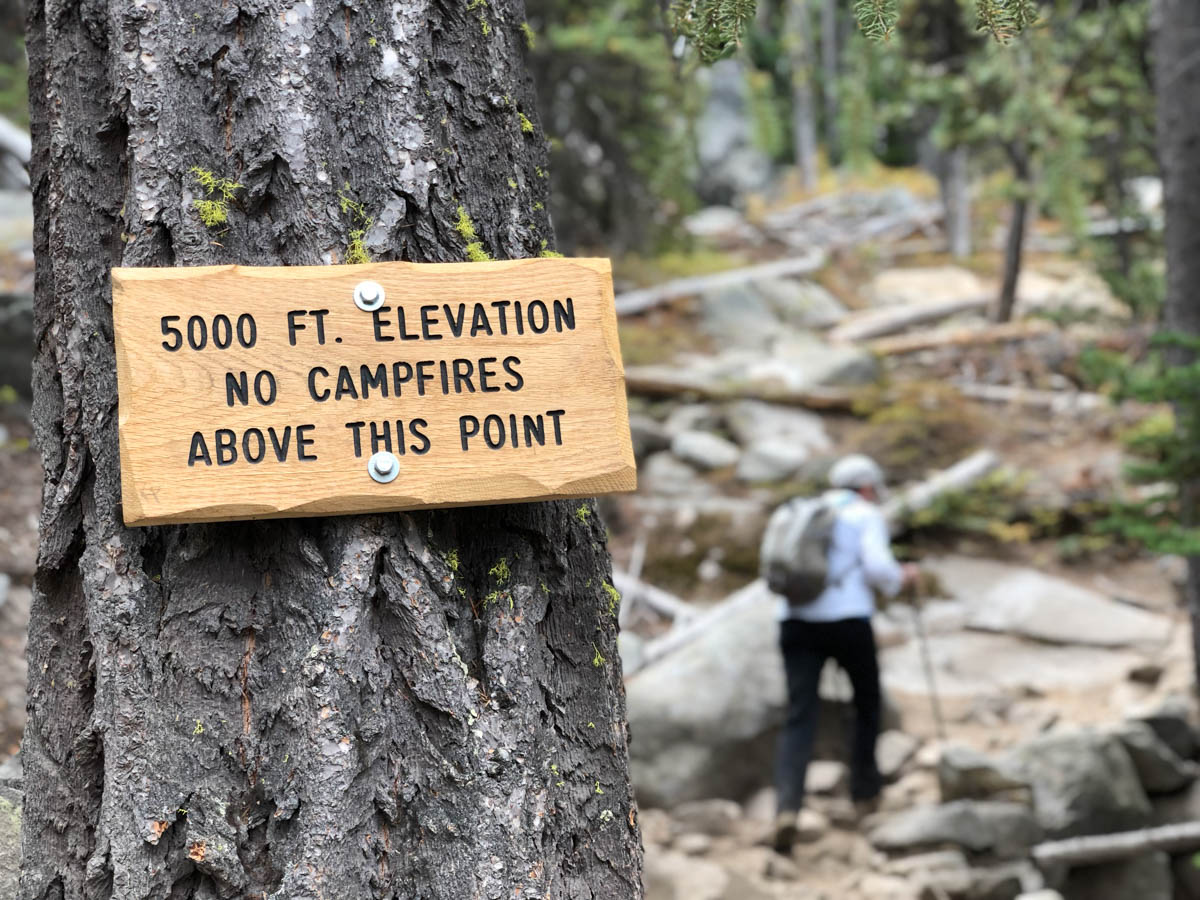 No campfires above 5000 feet