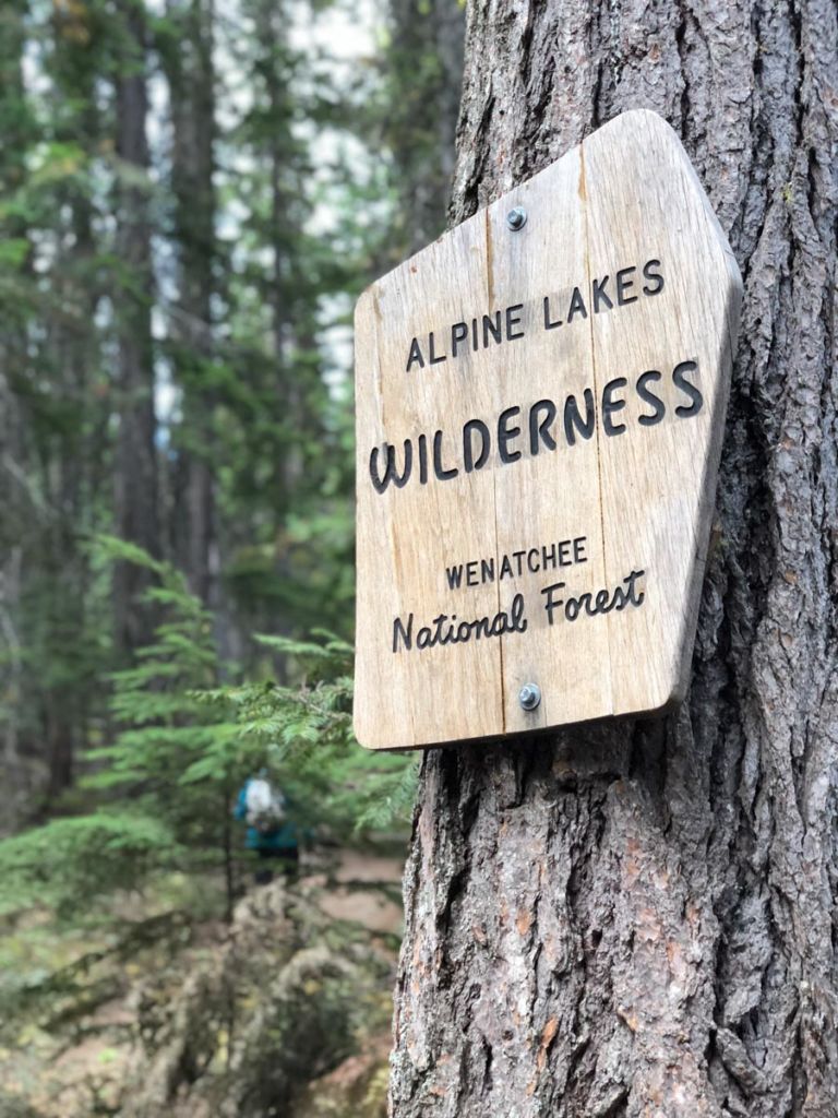 Entering the Alpine Lakes Wilderness