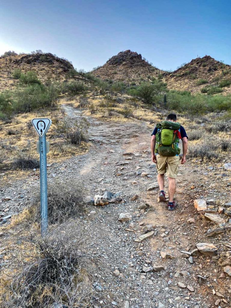 Richard taking Trail 1A