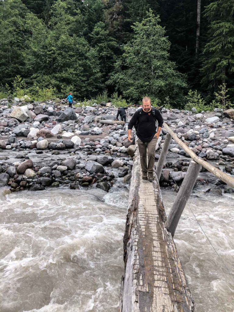 Crossing the Nisqually River