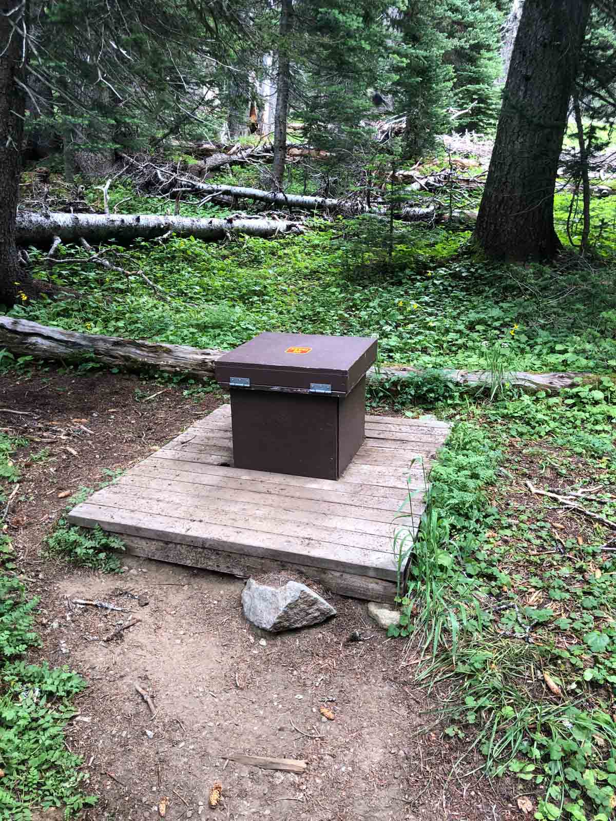 Pit toilet at Granite Creek camp