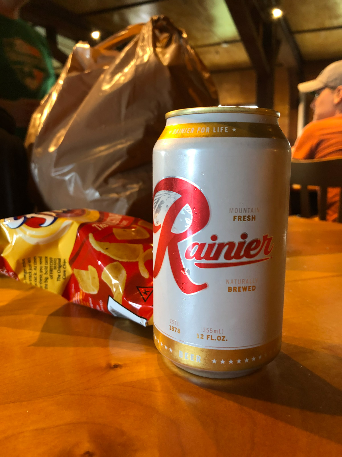 Rainier beer at Sunrise