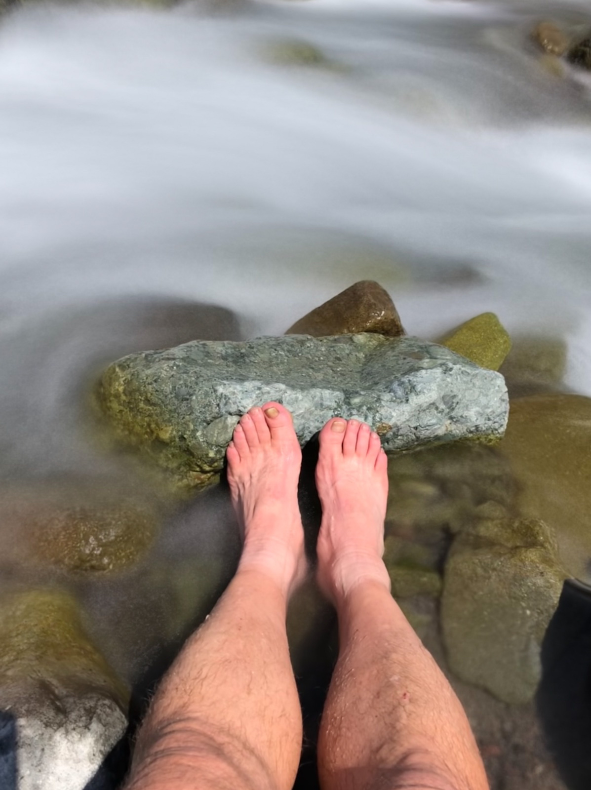 An icy cold foot soak at Indian Bar
