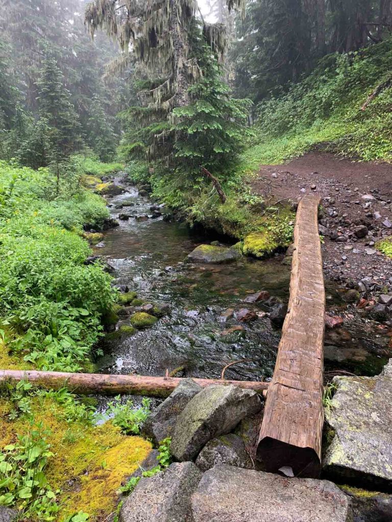 A wet crossing on the Wonderland Trail