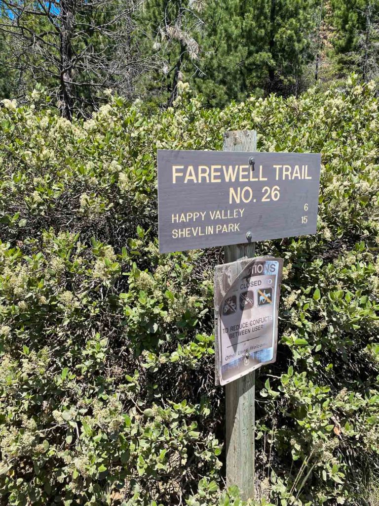 Farewell Trail sign