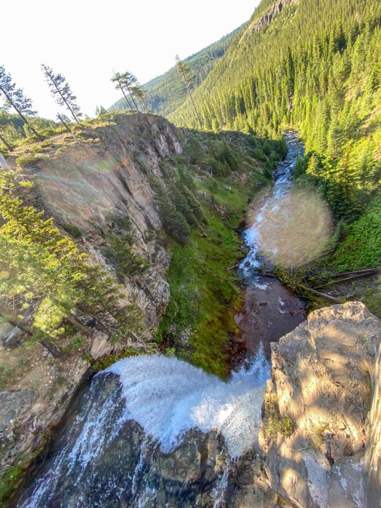 View from the top of Tumalo Falls