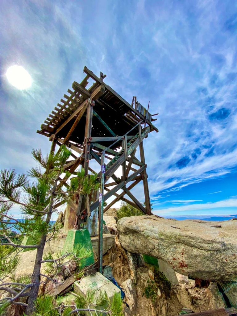 Remains of the Lookout atop Hot Springs Mountain