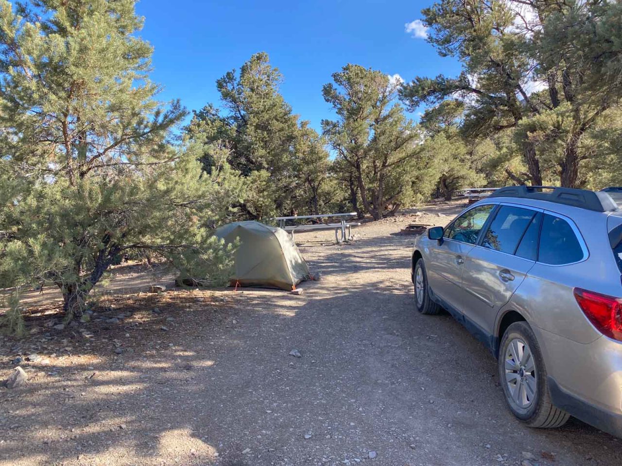 Campsite at Mahogany Flats
