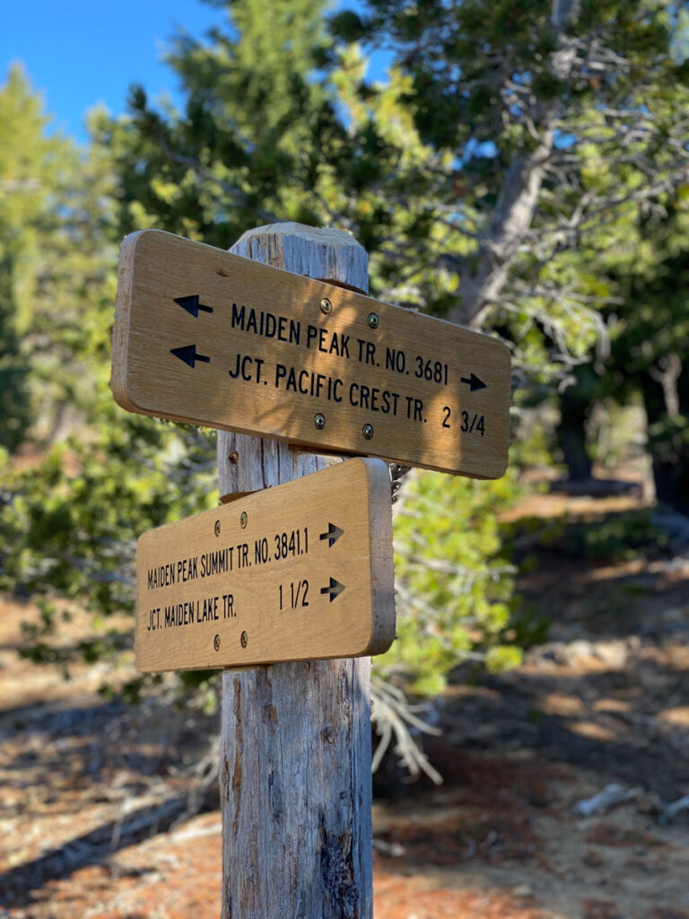 Junction with the Maiden Peak Trail