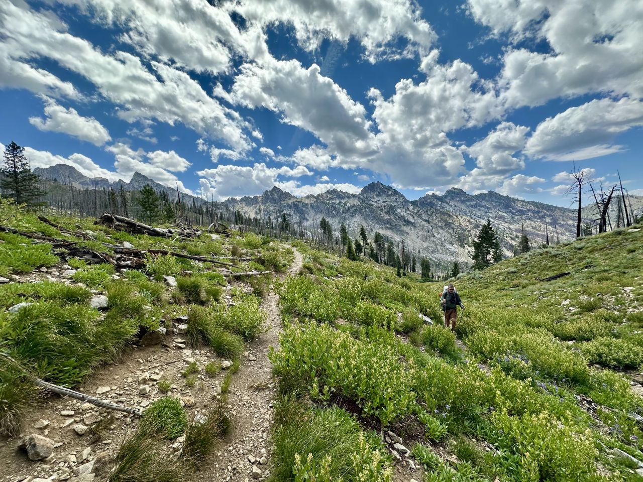 Grand Sawtooth Loop Day 1: Grandjean to Sawtooth Lake (10 miles)